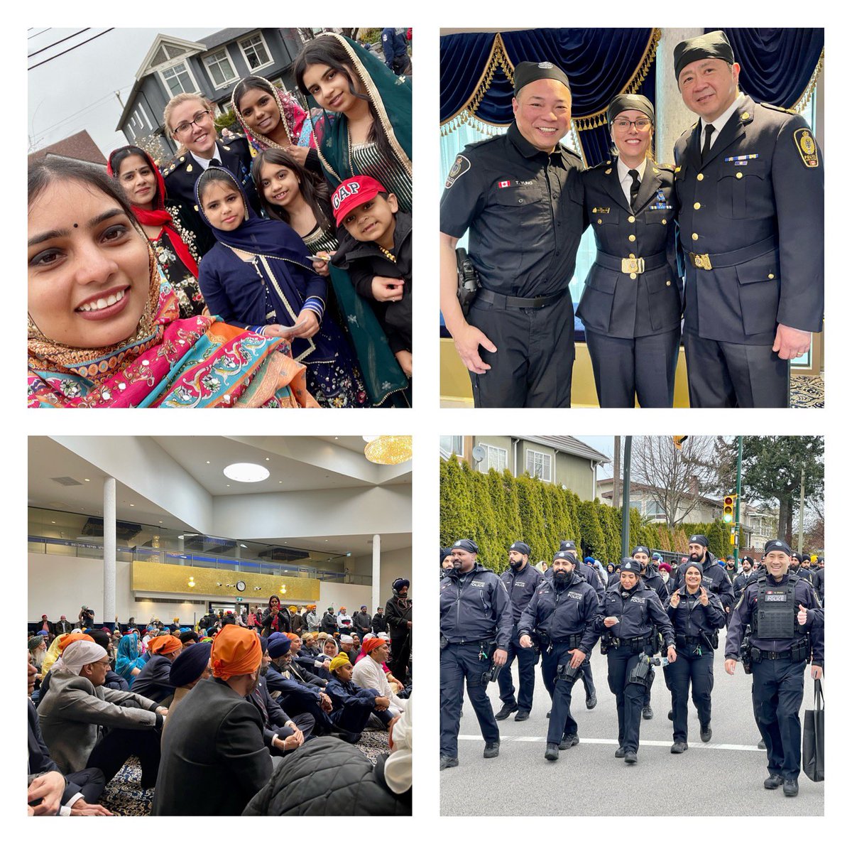 ChiefVicPD's tweet photo. I was thrilled to take part in #Vaisakhi celebrations at @kdsross today! One of my favourite events of the year and I especially love that the #parade is back! #Vaisakhi2023   @VPDCommunity @VPDDiversity @VPDCadets @VPDPipeBand @VancouverPD @ChiefPalmer @DeputyChiefRai @DeputyChow