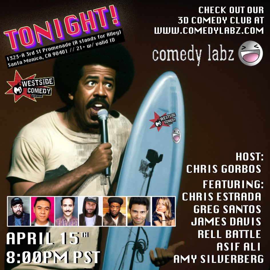 comedy_labz's tweet photo. Sold out show! Streaming at https://t.co/WcN8765xrF online and in the metaverse! https://t.co/F1EKPo9Uv7