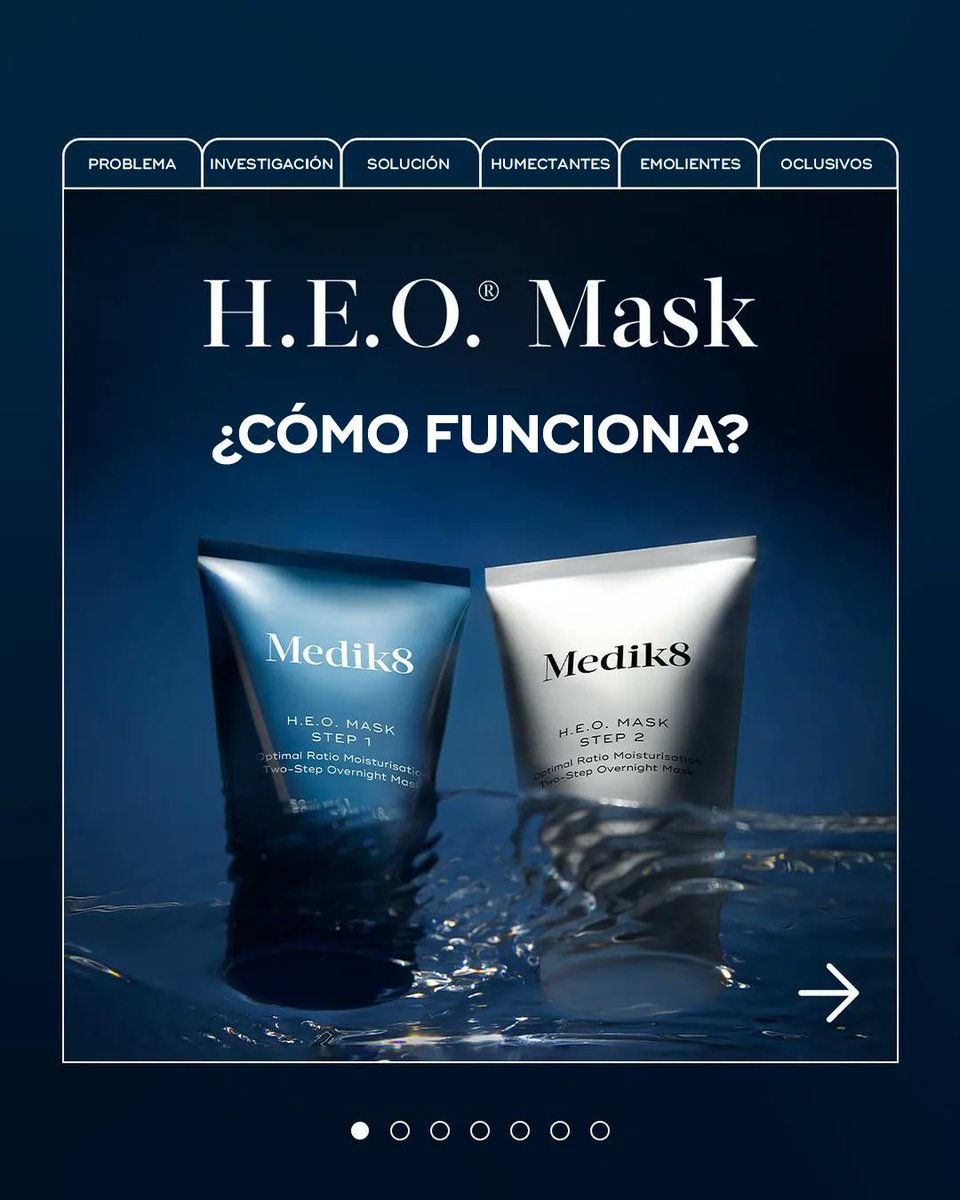 Medik8Mexico's tweet photo. ¿El secreto detrás de la revolucionaria fórmula de H.E.O. Mask?💙 Una mezcla de humectantes, emolientes y oclusivos desarrollada científicamente junto con componentes hidratantes clínicamente probados ⚖️

Visita para más info: https://t.co/9bD6VoOIxj https://t.co/xw25rAreGD