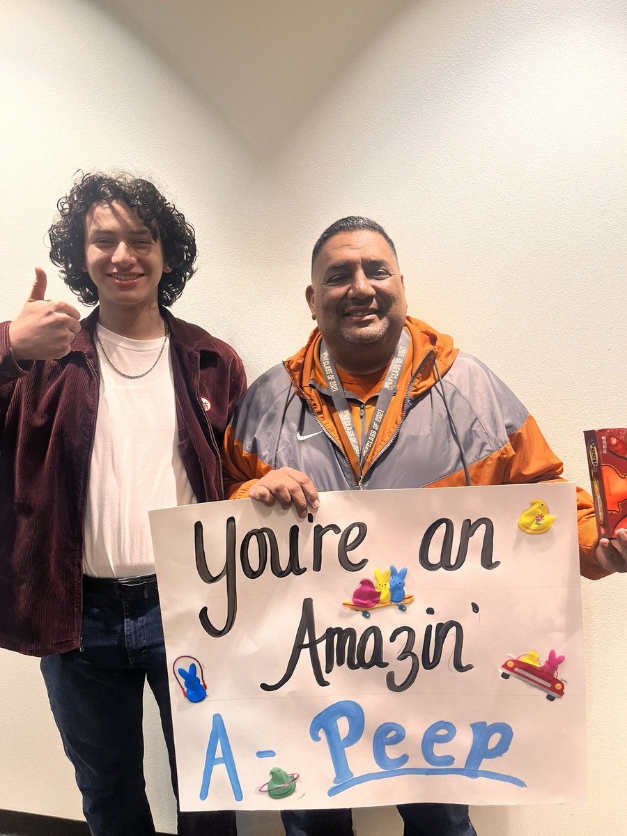 OrangeVistaASB's tweet photo. Spring Break postponed our AP Appreciation Week; but we celebrated our amazing “A-Peeps” this week.🦊🧡Thank you: Zamora, Dr.Stew, Hernandez, Greene, and Sharp https://t.co/fY3uWtV0AK