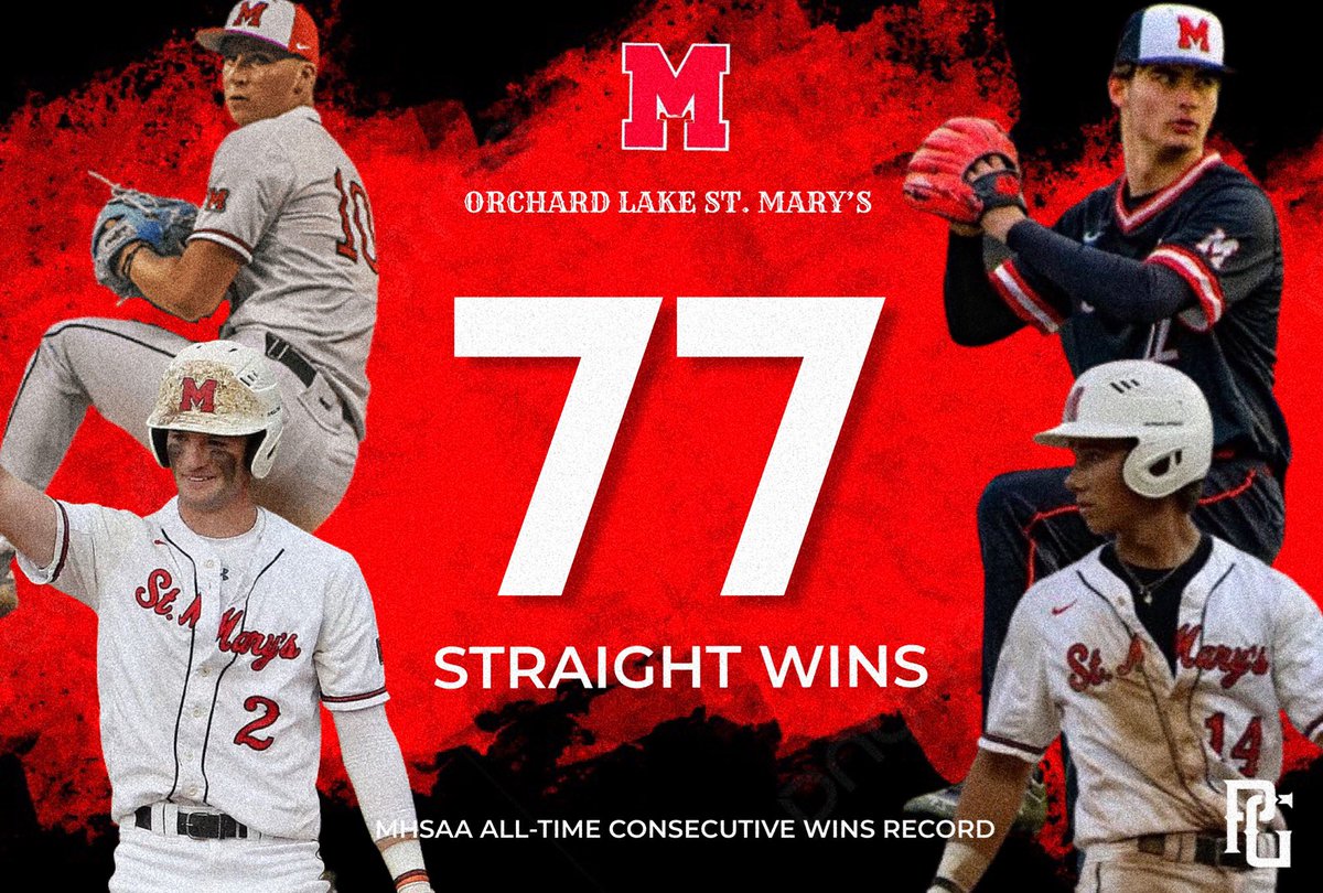 Perfect Game Scout (@pg_scouting) on Twitter photo πππππππ ππ ππππππππ! π
β22 PG National Champion <a href="/OLSMBaseball/">OLSM Baseball</a> breaks the standing MHSAA record for most consecutive wins by a program in the stateβs history with 77 (dating back to May of 2021). πππππππ ππ ππππππππ! π
β22 PG National Champion <a href="/OLSMBaseball/">OLSM Baseball</a> breaks the standing MHSAA record for most consecutive wins by a program in the stateβs history with 77 (dating back to May of 2021).