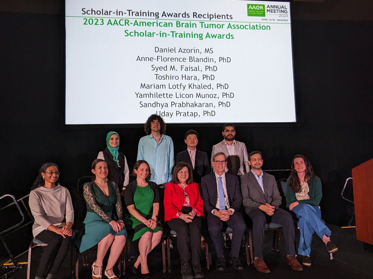Congratulations to the @AACR - @theABTA Scholar in Training Awardees! I look forward to hearing more about your research at #AACR23