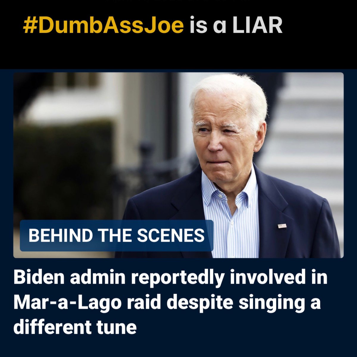 Here_I_See's tweet photo. @akafacehots @POTUS #DumbAssJoe lying and believing his own lies…. If he can remember which lies to believe…. https://t.co/Ry99nc4jQu
