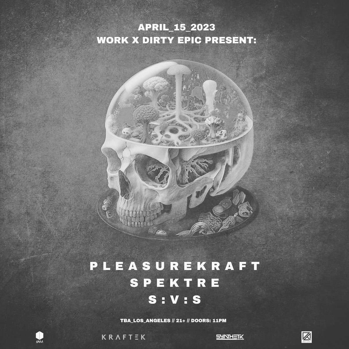 DirtyEpicLA's tweet photo. TONIGHT!
Dirty Epic X WORK PRESENTS:
@Pleasurekraft
@SpektreLive
SVS Techno
This is the place to be in LA and we still got tickets available via RA.
Link in bio
.
.
.
.
.
.
.
.
#techno #technomusic #spektrelive #workpresents #dirtyepic #LAtechno #technodj #dj #afterhours https://t.co/D48WJK2OhX