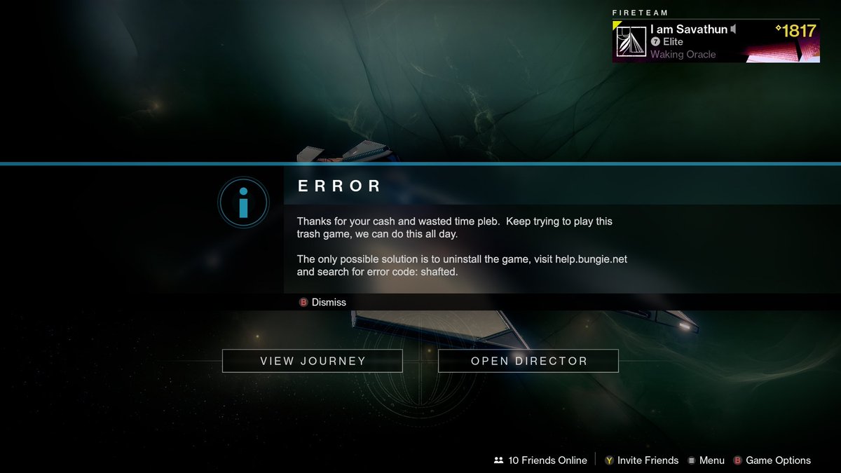 Sinking_Knight's tweet photo. @BungieHelp https://t.co/qe7XzIokE2