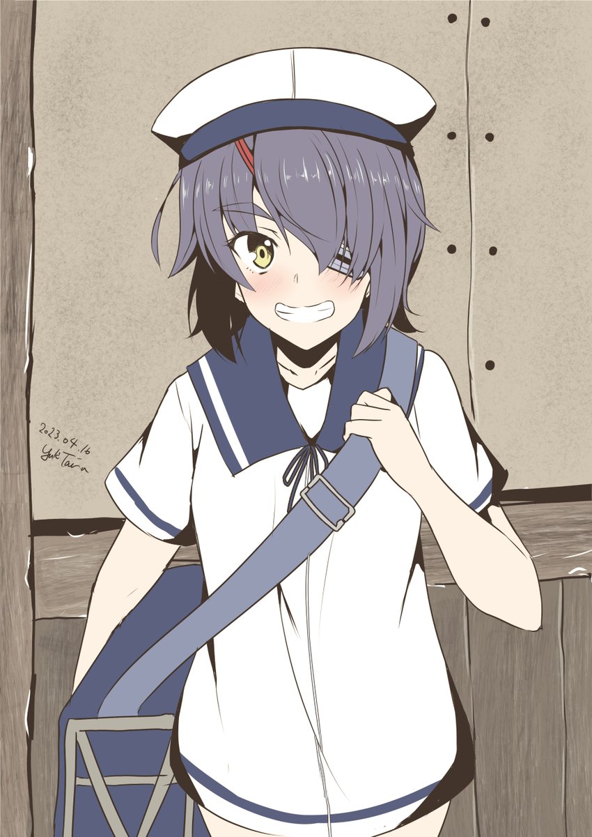 tenryuu (kancolle) 1girl solo sailor dress dress eyepatch sailor hat hat  illustration images