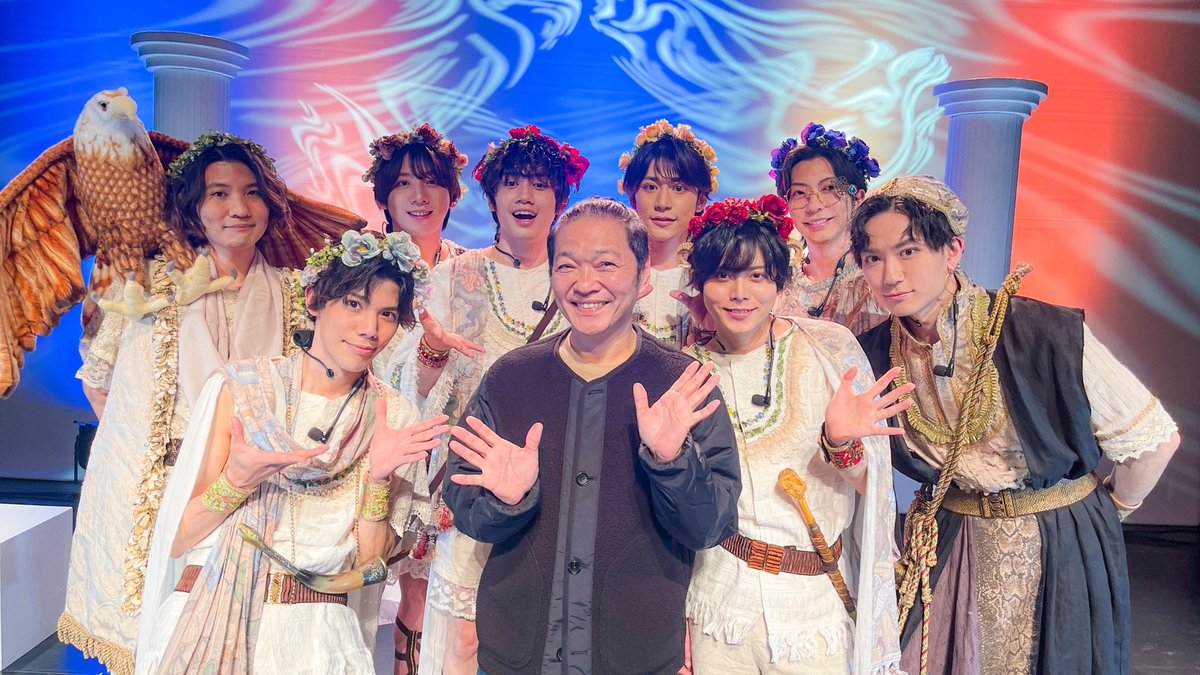 I_am_TKT_'s tweet photo. #アストロロギアス 最終日👼🏻💫

昨日は山口勝平さんがご観劇くださいました！お忙しい中ありがとうございます！
龍之介くんとも撮ってもらいました☺︎
3回目となる今回も自由なアフタートークをまとめてくれてます🤘🏻

サジぃ〜！よろしくね〜！
夜公演は配信もあるよっ！🎥🎞
https://t.co/lHnNLFQxic https://t.co/qIfAxYpyIl