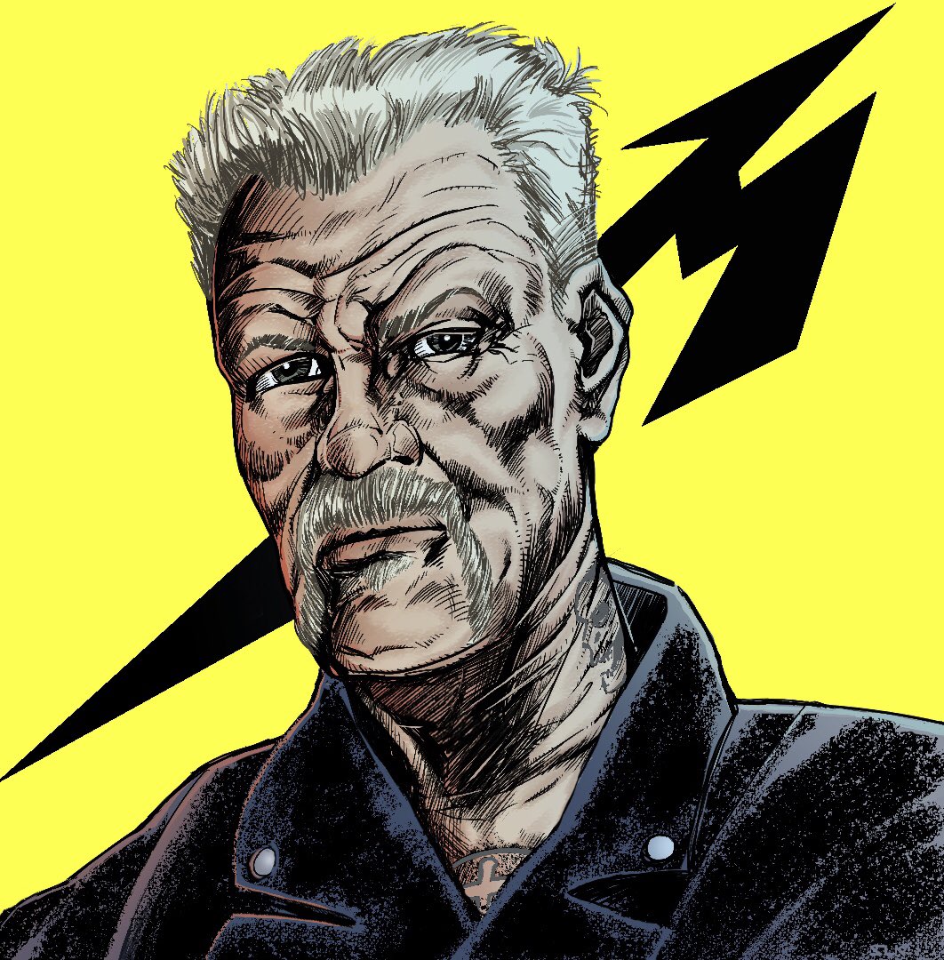 SaturdaySlasher's tweet image. It’s been a while since we’ve done an update here. More of The Saturday Night Slasher is in the works. In the meantime, here is a piece by @S_Louis_King to celebrate the new Metallica album: 72 Seasons.

#comicbookartist #metallica #72seasons #jameshetfield #screamingsuicide