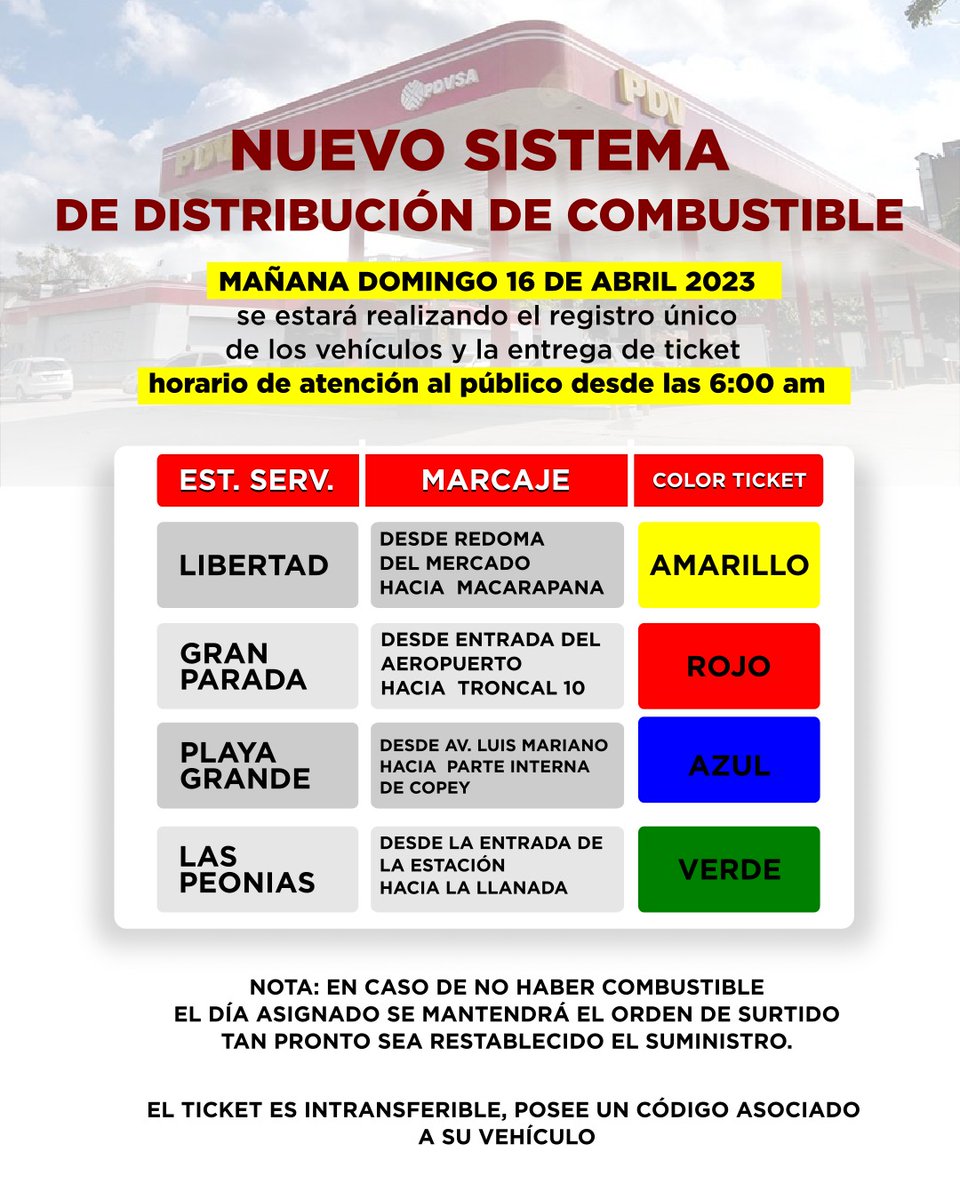 CarupaneroCom's tweet photo. NUEVO Sistema para la distribución del Combustible en las estaciones de servicios Subsidiadas ⛽  en #Carupano este plan es organizado por la Alcaldía del Municipio Bermudez https://t.co/FzAWrVSuIc