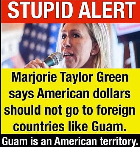 LiftForever67's tweet photo. Is "foreign" the MAGA code word for non-white, or maybe she's just a dumbass? 🤷

#MarjorieTraitorGreene https://t.co/NUPTsqfI3Z