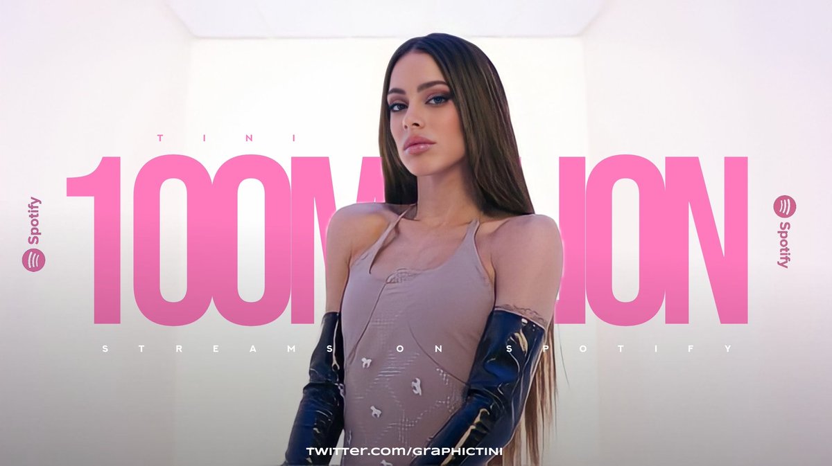 GraphicTINI's tweet photo. “Cupido” de @TiniStoessel ha superado 100 million de streams en Spotify.

— Es el single solista de una artista
femenina argentina más rápido en lograrlo. https://t.co/I9YtkoFgAC