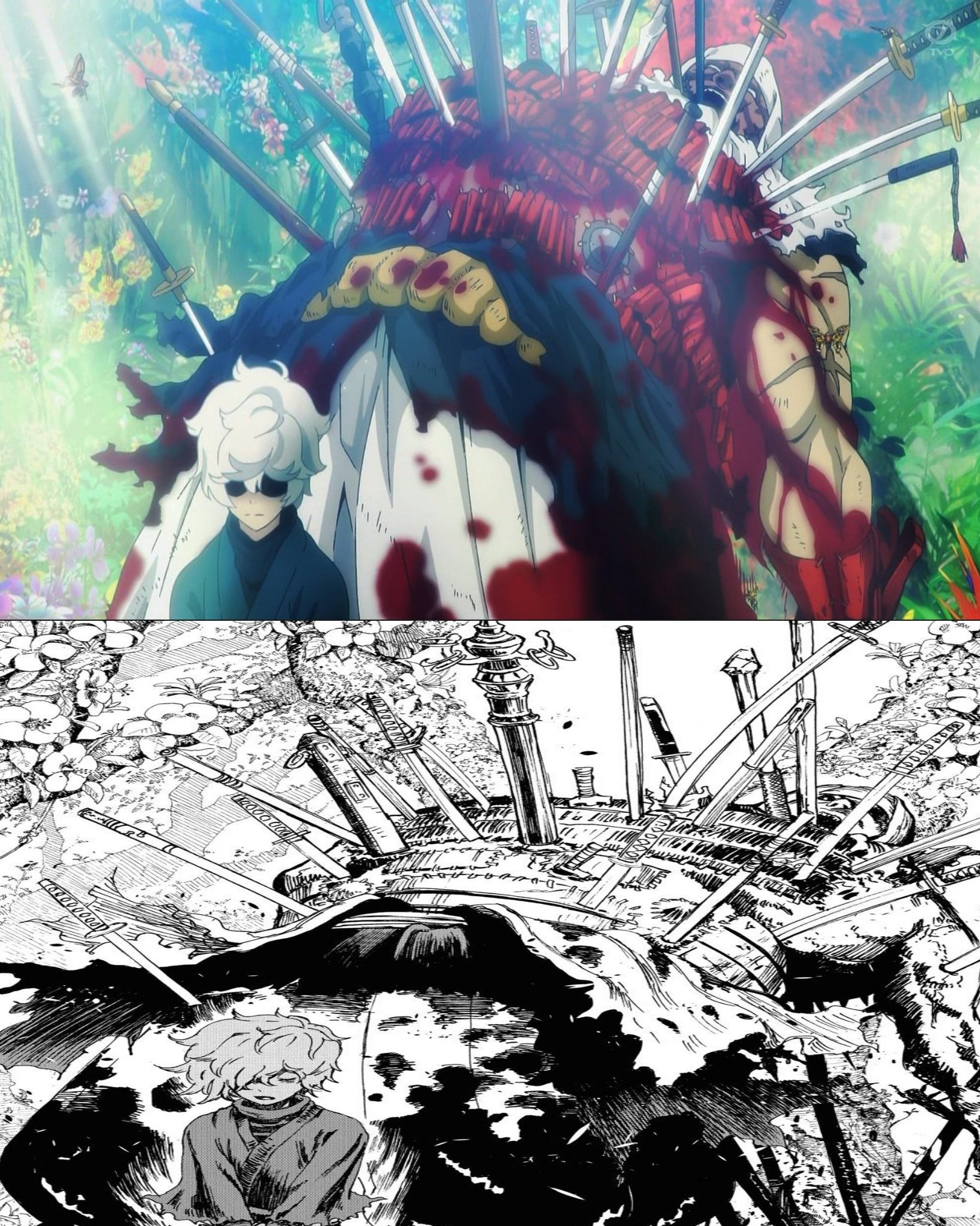 Soba 🍜👑 on X: Hell's Paradise Anime Vs Manga !