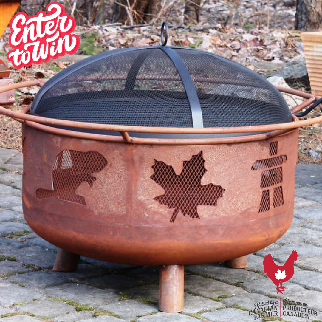 Can you picture this fire pit in your backyard? Want to win it? Enter on on Insta post for your chance. Thanks to <a href="/chickenfarmers/">Chicken Farmers of Canada</a> for such an awesome prize. Open to Canada Only,  Ends 4/20 at 9am est. Enter now! #AD #ChickenDotCA