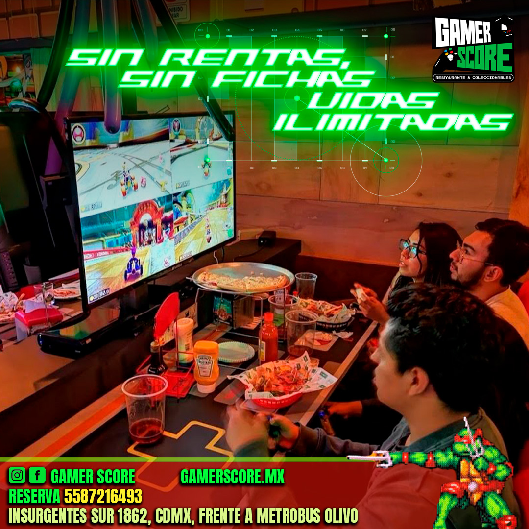 Gamerscore_MX's tweet photo. En Gamer Score 🎮 con tu consumo en alimentos y bebidas de nuestro menú tienes acceso a Nuestras Consolas, arcades y Realidad virtual , No hay rentas, ni fichas o monedas para jugar tus videojuegos favoritos. Come y Juega.🤖👾🎮
📱Reserva 5587216493
📍Insurgentes Sur 1862, CDMX https://t.co/AwKieLtOIj