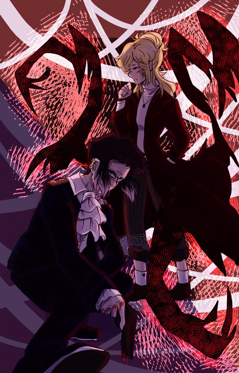 higuchi + akutagawa roleswap!!? 🗡❤️‍🩹 #BSD #BungouStrayDogs #fanart