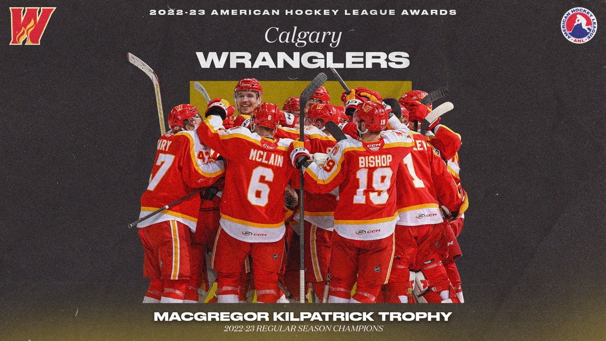 Best record in the regular season ✔️

The <a href="/AHLWranglers/">Calgary Wranglers</a> claim the Macgregor Kilpatrick Trophy and the Pacific Division title in their final game before postseason play.