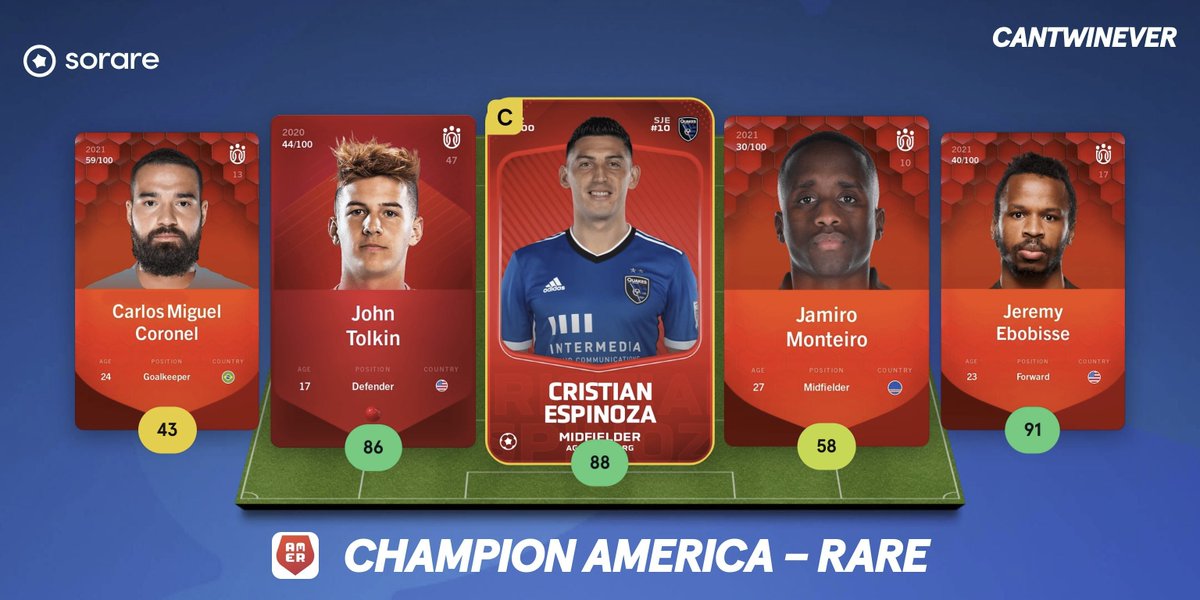 Red Bulls had to conceded a late-ish goal to Houston, but I'll still get a tier 3 out of this...I think #sorare
