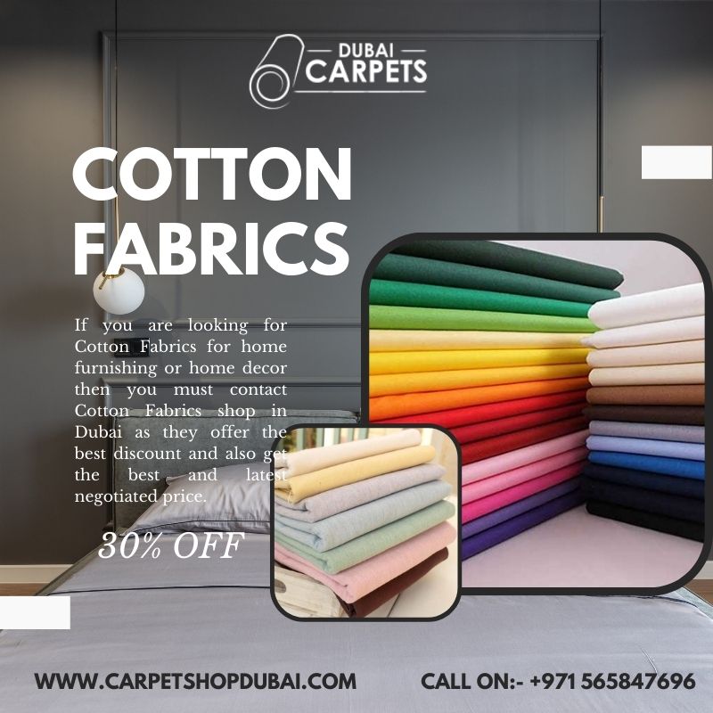 Our cotton fabrics come in a wide variety of colors and patterns. From classic whites to vibrant yellows, we have it all! Come check out our collection today. To buy Cotton Fabrics contact Carpet Shop Dubai, also call on +971 565847696 #cottonfabrics #patterns #carpetshopdubai
