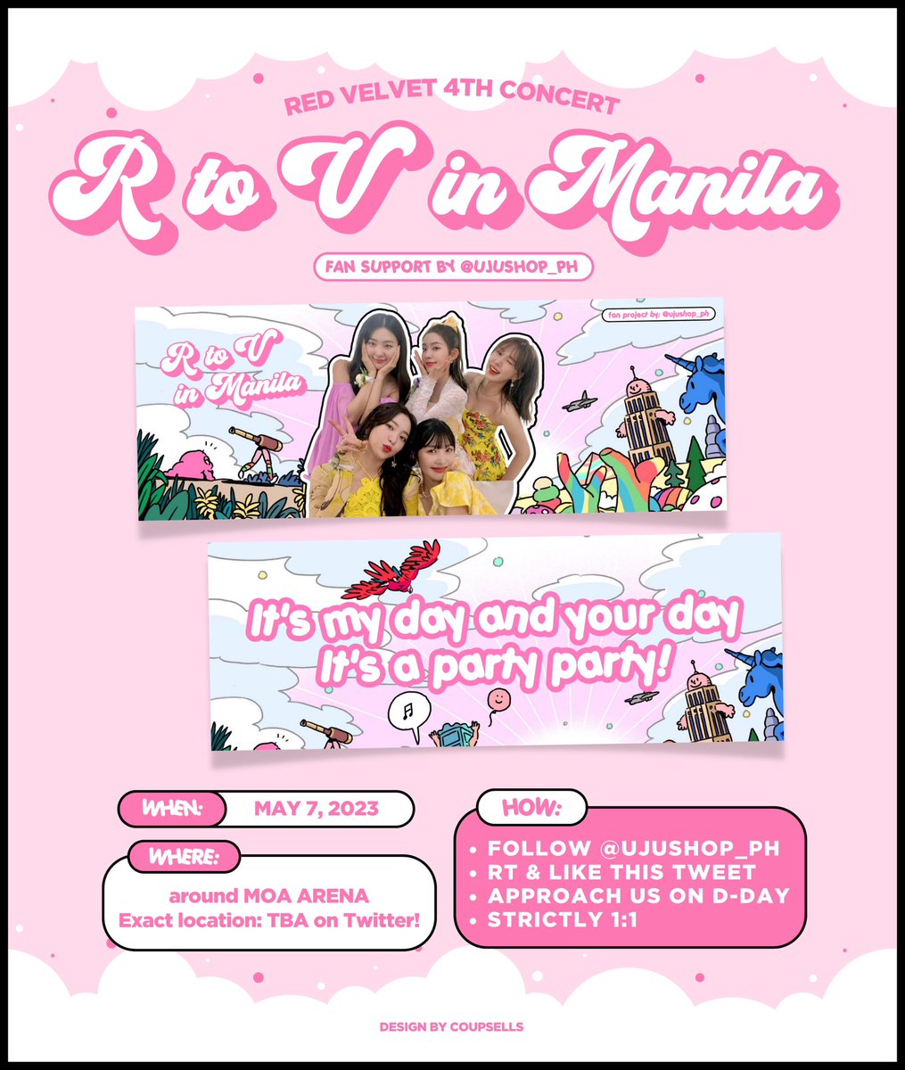 ujushop_ph's tweet photo. ✨ R to V in Manila Giveaway✨ 

hi ReVeluv! 💕 We’ll be giving away Red Velvet banners to support #REDVELVETinMNL2023

Please follow us, RT and like this tweet . Other details will be posted under this tweet on D-day. See you there! ♥️🖤♥️

#RedVelvet4thConcert_RtoV https://t.co/q8RMnRp6Is