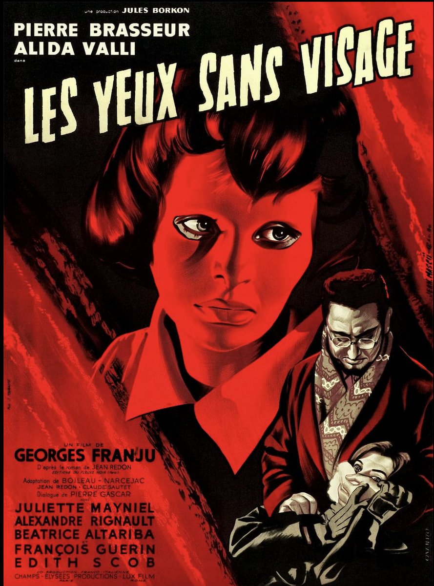VintageOTD's tweet photo. Today's Classic Film is "Les yeux sans visage" or "Eyes Without a Face" (1960)! In this film, a surgeon causes an accident which leaves his daughter disfigured and goes to extreme lengths to give her a new face. https://t.co/DzhjfJuVXw