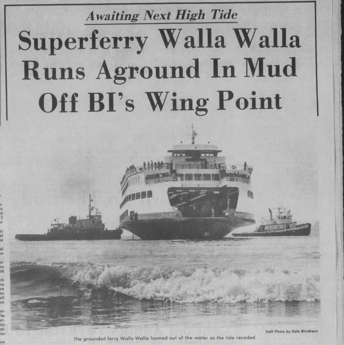 <a href="/rl_libertarian/">Anonymous Stealth Bomber</a> <a href="/wsferries/">Washington State Ferries</a> <a href="/wsdot/">Washington State DOT</a> <a href="/KitsapTransit/">Kitsap Transit</a> @USCGPacificNW This wasn’t even the Walla Walla’s first grounding, same thing happened in 1981.