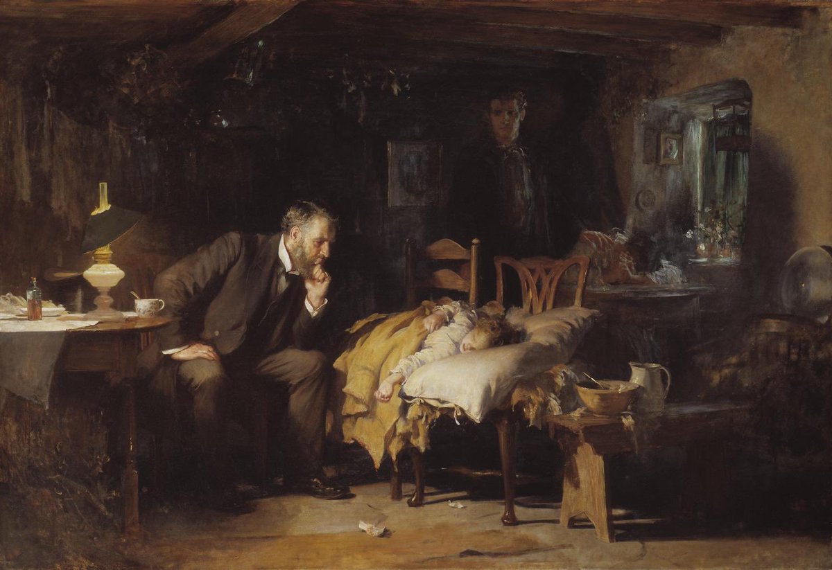 FaisalGhani_'s tweet photo. Beautiful panorama of the traditional medical profession. Notice the doctor in the foreground contemplating his patient, intrigued, trying to scrutinize the pathophysiology to achieve an effective therapy. https://t.co/O07Aezwnyk