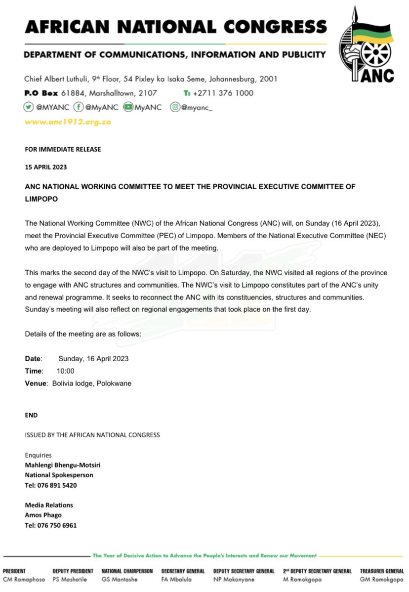 ANC SECRETARY GENERAL | Fikile Mbalula tweet media