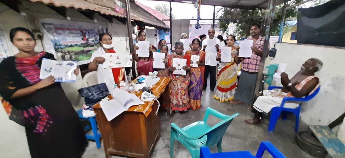 IMA Ambattur Avadi branch women's wing conducted Aao Gao challen program at Ambattur Dunlop area on 15/4/23
Beneficiaries 60 Corporation sanitary workers and their families.We did
Sugar check up
BP monitoring 
Eye checkup and Cancer awareness lecture