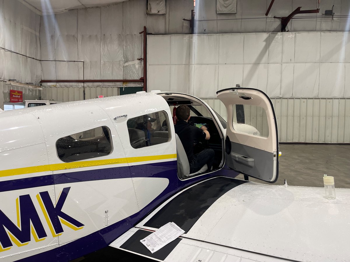 COEMankato's tweet photo. Today our Aviation students hosted outreach day at the Mankato Regional Airport. 26 local students learned about becoming a pilot. 

Participants received a tour of the airport, learned about flight planning, and flew in a flight simulator. 

#MavEd #MavEdPartners #FlyMNSU https://t.co/8JDLcdMyhi