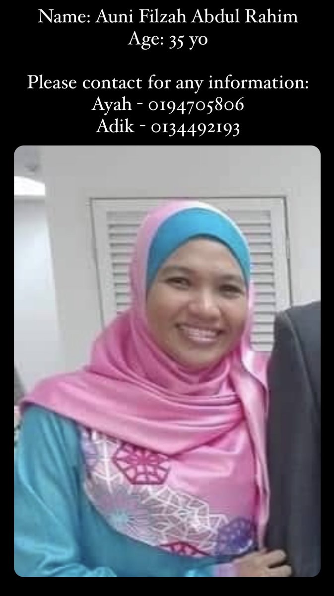 shrimp113's tweet photo. ⚠️MISSING PERSON⚠️

humbly asking every possible assistance and help to find a friend that was missing since march 2, 2023 at 8:00pm whom believed to be heading to bangi from teluk intan.

she suffers from schizophrenia and her ill dad has been worried sick.

HELP, PLEASE!🙏🏻 https://t.co/lTFZjXarwR