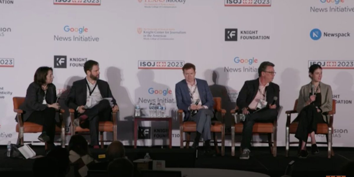 It was a pleasure to speak @ISOJ2023 on the weaponization of fake news alongside <a href="/BillAdairDuke/">Bill Adair</a>, <a href="/SERGIO_DAVILA/">Sérgio Dávila</a>, and @GlennKesslerWP. A great panel discussion moderated by <a href="/anyaSIPA/">Anya Schiffrin</a>.