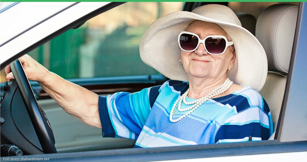 You Go Girl! This Old Woman Is Still Driving Even Though She Probably Shouldn’t l8r.it/4CzT