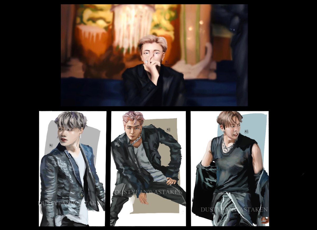 dustyfan__'s tweet photo. I really enjoy painting them in a semi-realistic/realistic style! 
.
.
#art #btsfanart #btsfanartist #ARMYartist #btsartist #btsart https://t.co/iCkYPfCQBW