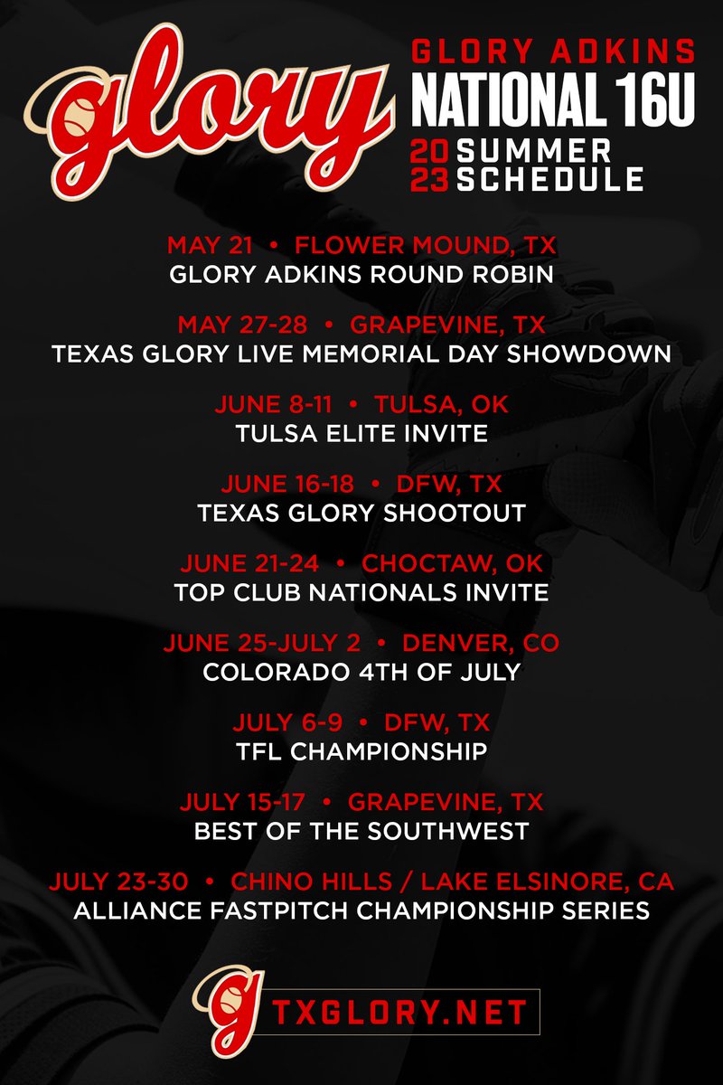 This summer is going to be 🔥!!!

<a href="/ExtraInningSB/">EXTRA INNING SOFTBALL</a> <a href="/LegacyLegendsS1/">Legacy & Legends Softball</a> <a href="/texasgloryadkin/">Glory Adkins Softball</a> <a href="/Los_Stuff/">Carlos Arias</a> <a href="/SBLiveTX/">Texas High School On SI</a>