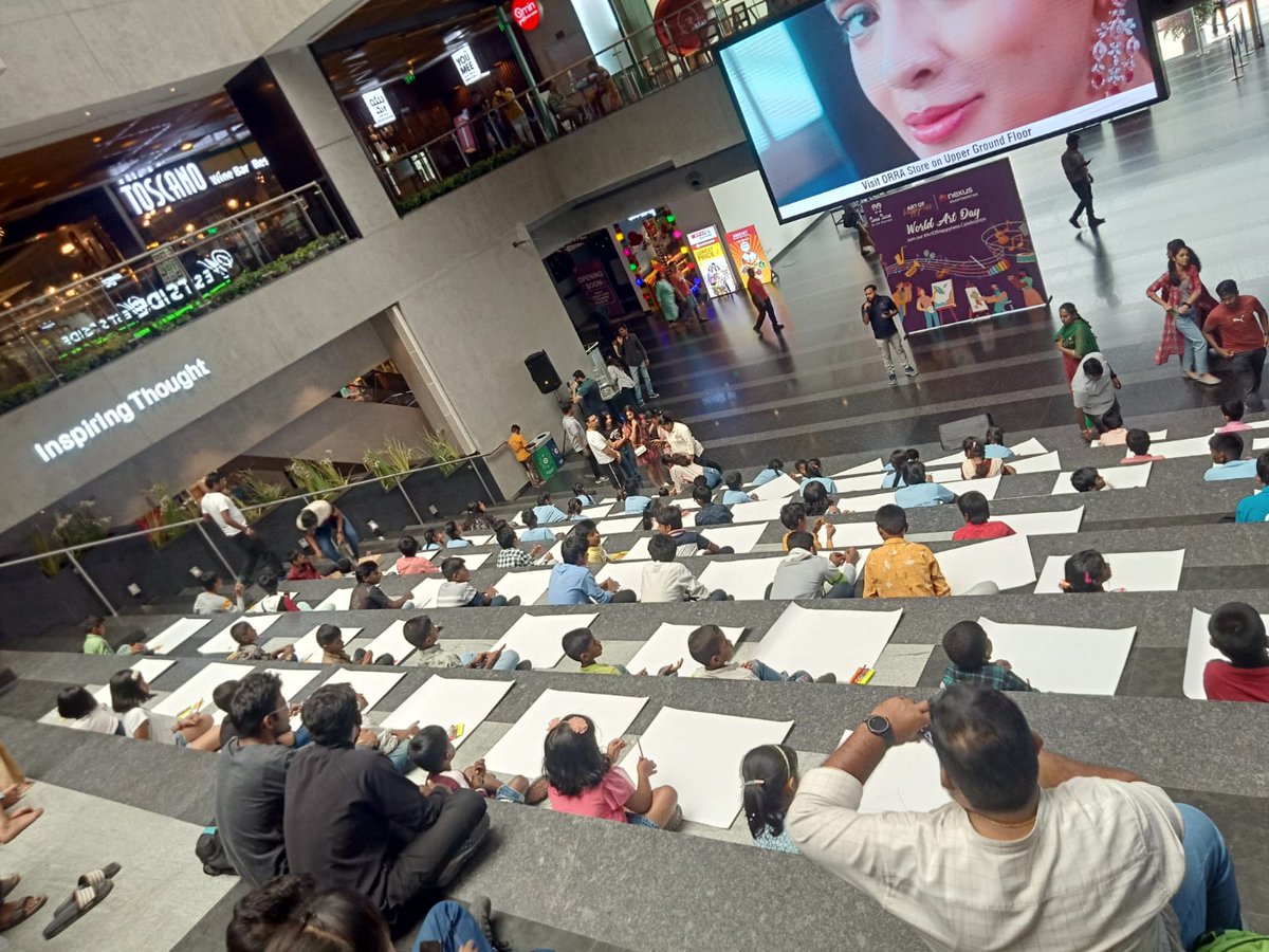 OfficialBSENS's tweet photo. Being Social- Ek Nayi Shuruaat organised Art competition in association with Nexus Shantiniketan mall

It's blissful to see the talent of children. 🎨 🖌️ https://t.co/3i47v8KyRS