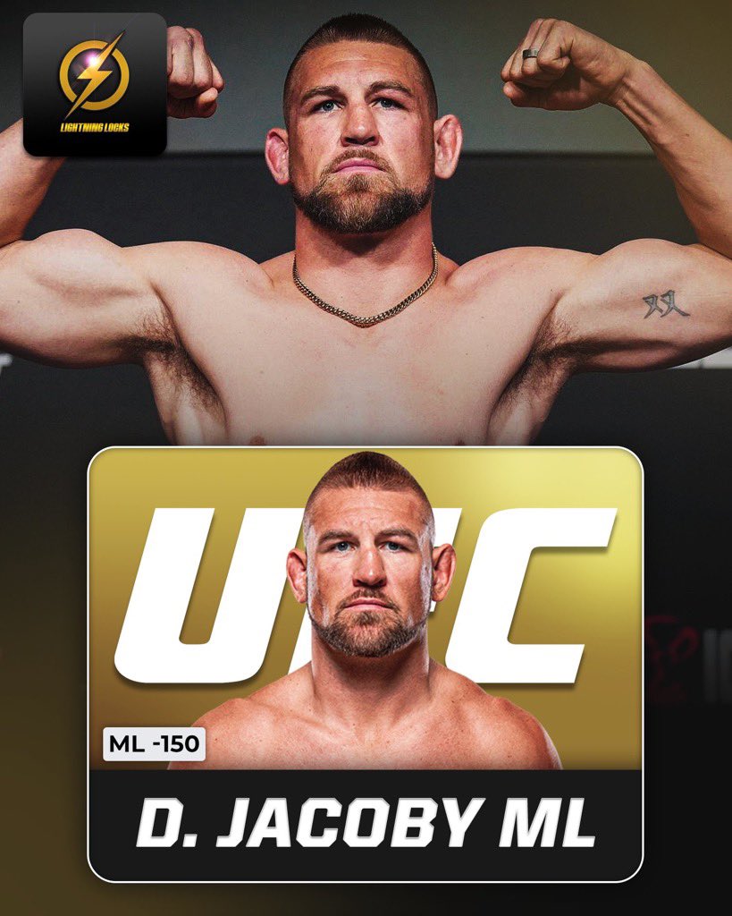 ⚡️ Lightning Locks ⚡️ on Twitter "UFC 🥊 Dustin Jacoby ML you MUST drop