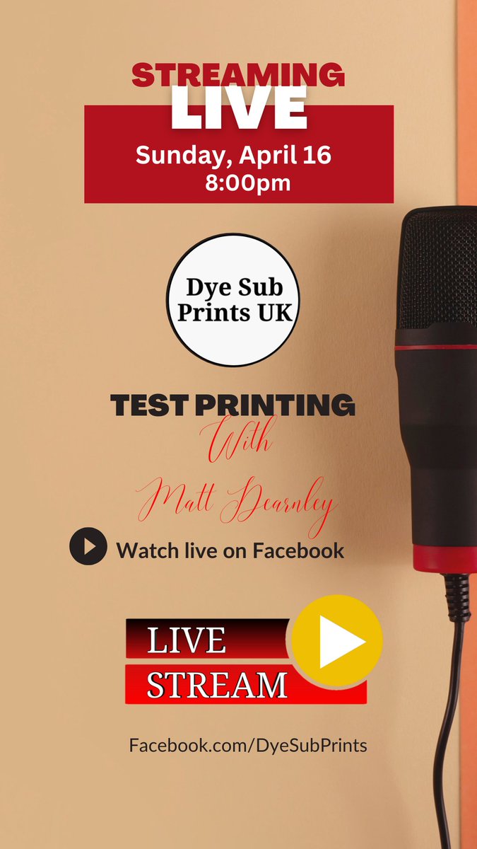 dyesubprints's tweet photo. We will be LIVE again on Facebook and we'd love if you could join us. Have a PACKED stream planned that we would hate for you to miss 😍

🔗https://t.co/HdyzxIu9pG

#DyeSublimation #PersonalisedGifts #LiveStream #Facebook #SmallBusiness #Personal #streaming #streamers https://t.co/uZsJLcvaSW