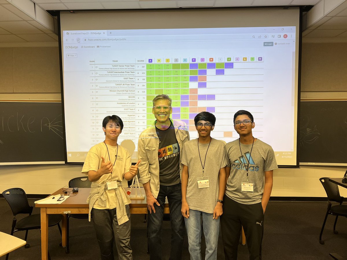 StemCSTeacher's tweet photo. @UVA  HS programming competition with the awesome @LCPS_Academies freshmen team!
I also got to catch up with some of my amazing former CS students who are now @uva. https://t.co/satE9ec9aD