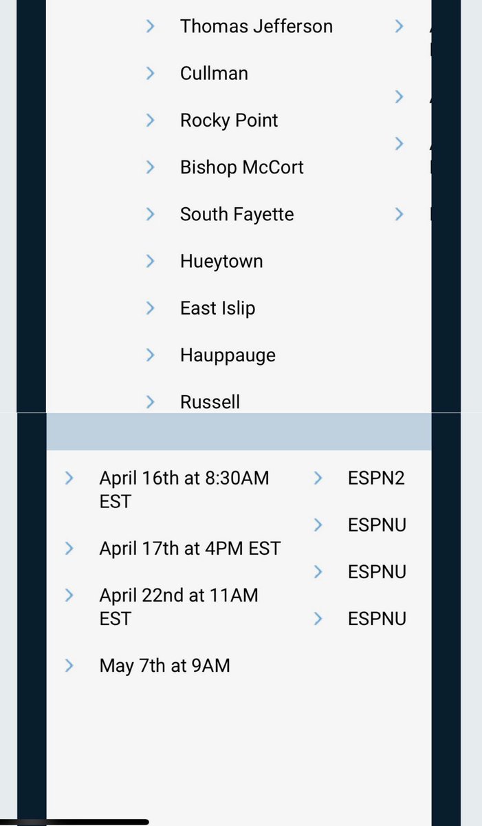 Can’t wait to see all the great d2 small teams on ESPN 2 tomorrow am ! 8:30 am . Set your alarms !! <a href="/HPSAthletics/">Hauppauge Athletics</a>  <a href="/dmurph88/">Dr. Murphy</a> <a href="/HPS_Eagles/">Hauppauge Schools</a> <a href="/joseph_tasman/">Joseph Tasman</a>