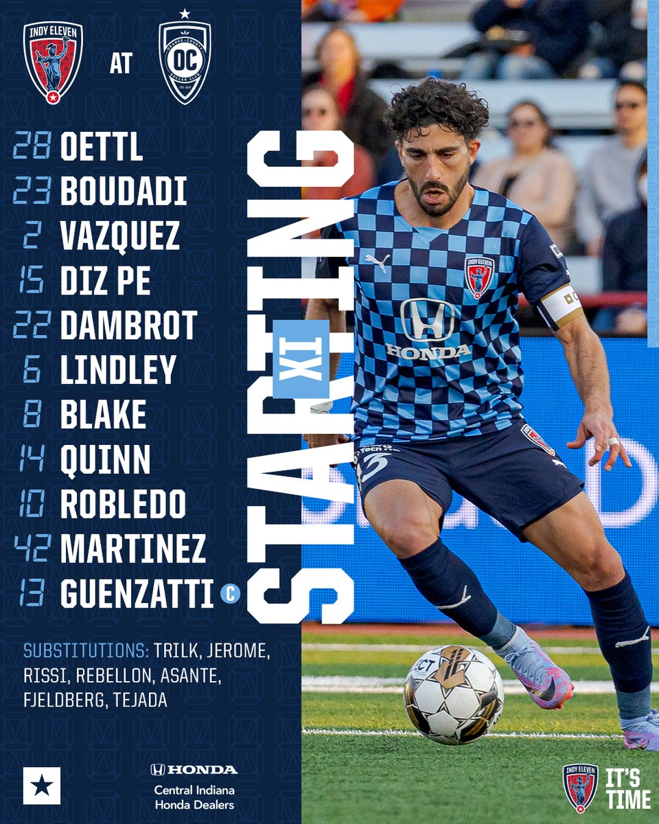 IndyElevenESP's tweet image. El once inicial de esta noche en Cali 🌆

#OCvIND | #CentralIndianaHonda  Translated using #MicrosoftFlow