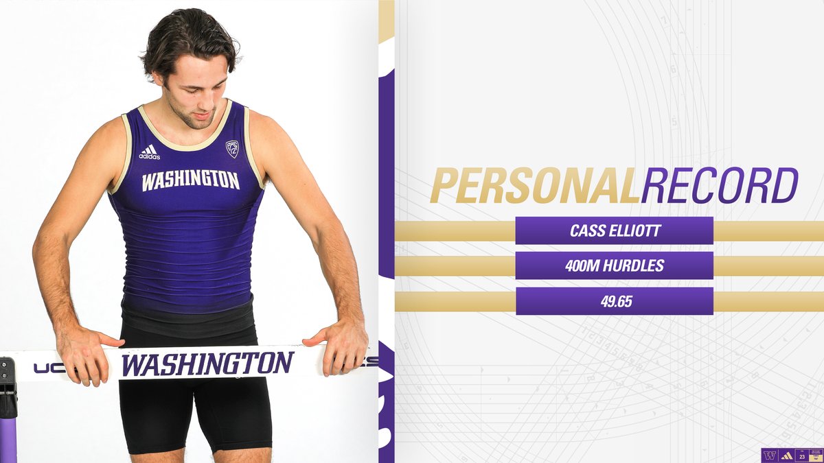 The time has come! Cass Elliott 💥SMASHES💥 through the 50-second barrier for the first time. 4⃣9⃣.6⃣5⃣ He becomes the fourth Husky to break 50-seconds and goes to 2nd in school history! #GoHuskies x #HuskyPRs