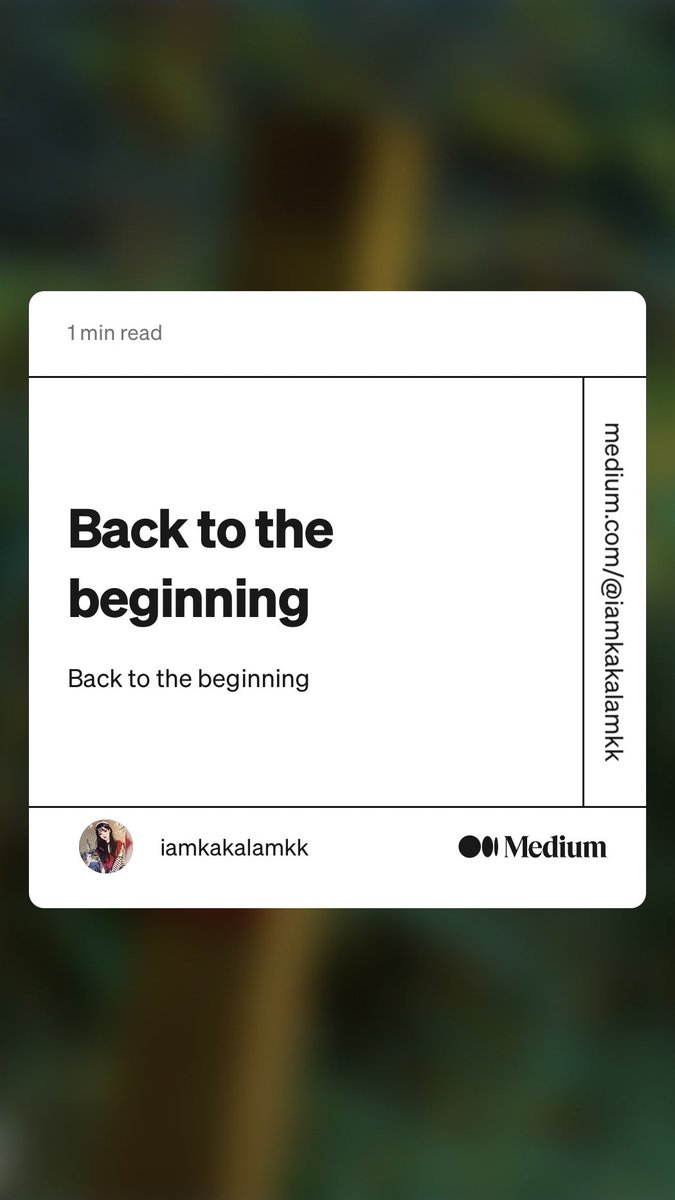 iamkakalamkk's tweet photo. Back to the beginning
https://t.co/LZdi4oYn4F
#returntozero #backtothebeginning #medium #poetrycommunity #WritingCommunity #mythoughts #iamkakalamkk https://t.co/BK4ciTu8JT