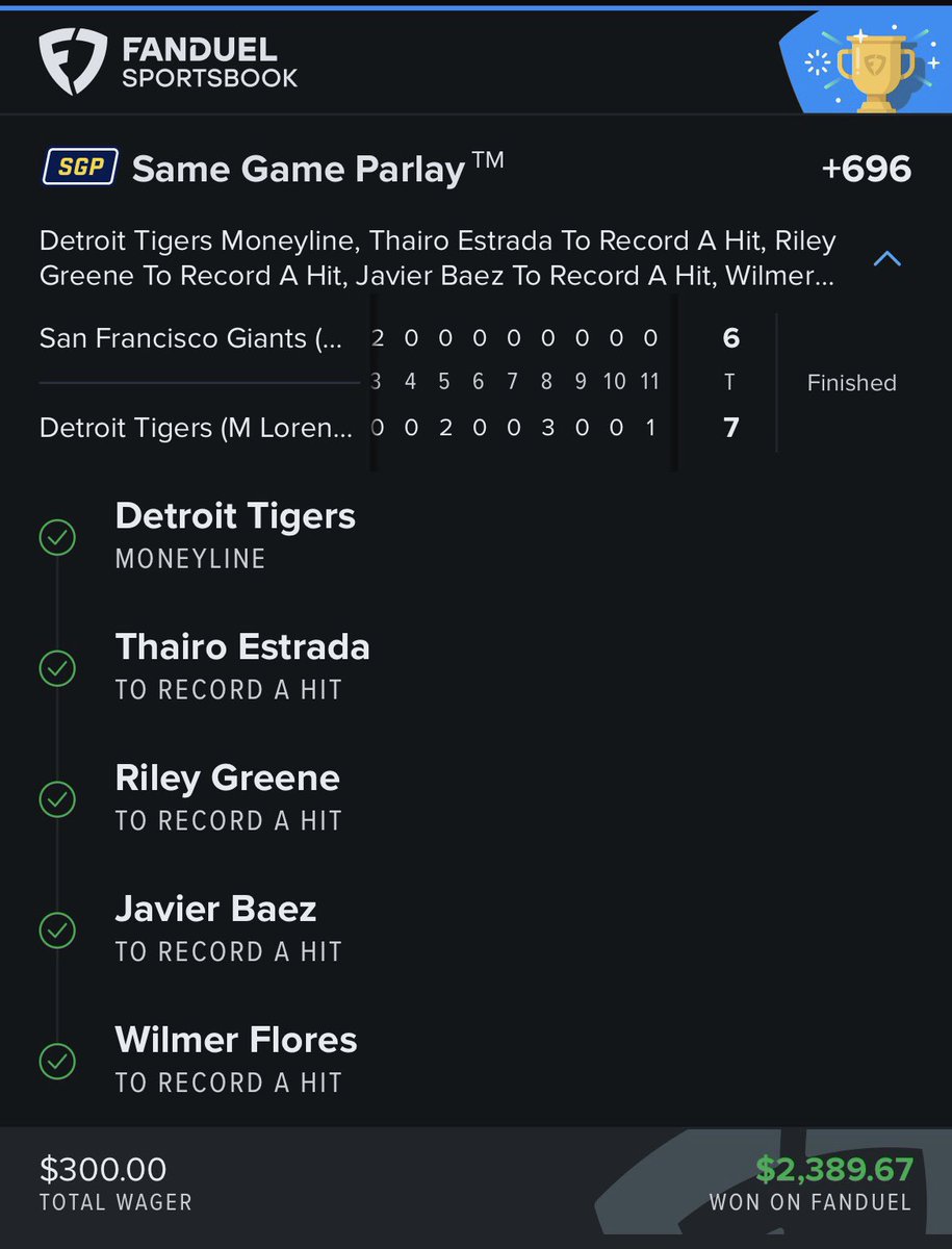 PabloLockz's tweet photo. Sweat free 💰 #GamblingTwitter #TigersWin #MLBPicks https://t.co/F9yx3UGyfp