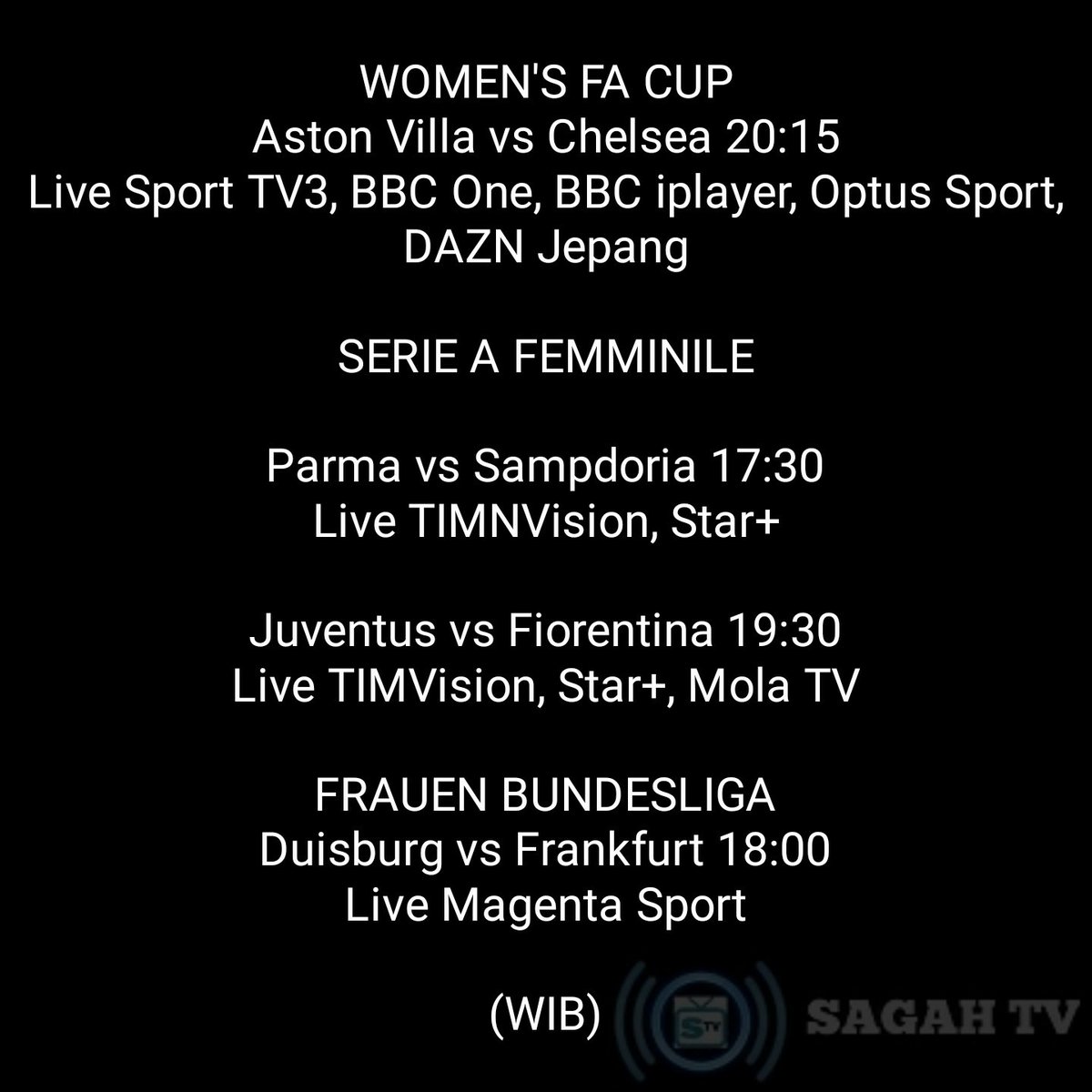 sagahtvlive on Twitter "RT sagahtvlive Jadwal Siaran Langsung