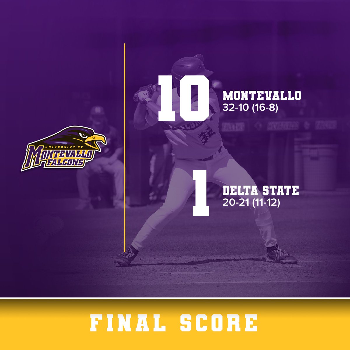 Montevallo Falcons (@umfalcons) on Twitter photo #FALCONSWIN ‼️
Homers propel <a href="/UMoTownBaseball/">Montevallo Baseball</a> to doubleheader sweep and series win over Delta State💪
📰 bit.ly/3GN5I3p
#RiseAbove #FALCONSWIN ‼️
Homers propel <a href="/UMoTownBaseball/">Montevallo Baseball</a> to doubleheader sweep and series win over Delta State💪
📰 bit.ly/3GN5I3p
#RiseAbove