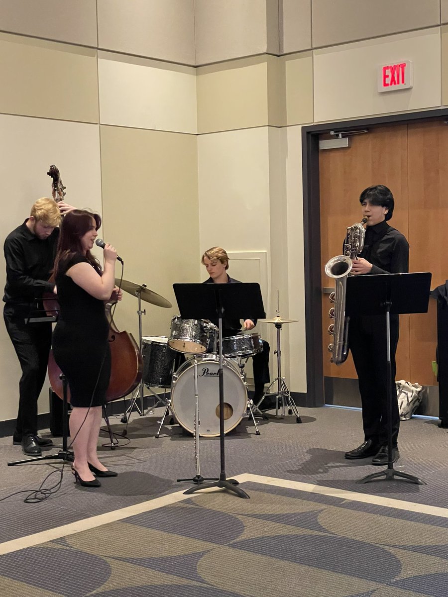 Reception is underway with the musical stylings of the Wellington Jazz Academy