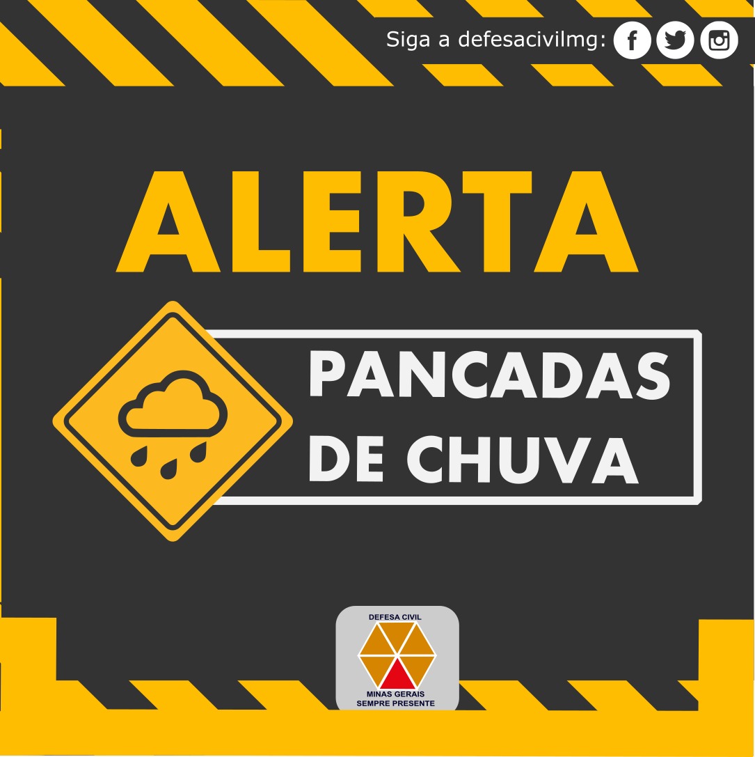 dce_de's tweet photo. Alerta de possibilidade pancadas de chuva com raios e rajadas de vento para os seguintes municípios pelas próximas 1h30 horas:
JEQUITINHONHA
Caraí, Minas Novas, Novo Cruzeiro
 VALE DO MUCURI 
Catuji, Itaipé
Proteja-se! 
F. CEDEC-MG https://t.co/G0p9JeNQWr