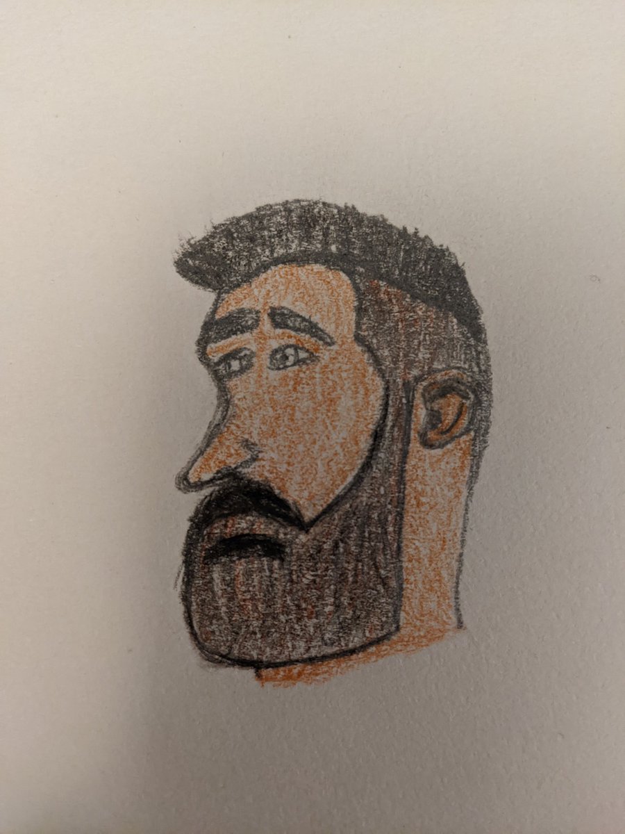 InsideTheHorror's tweet photo. @JasonKelce I'm so sorry. This is my first face drawing ever and I chose to ruin you first. https://t.co/8hNcLFyAzG