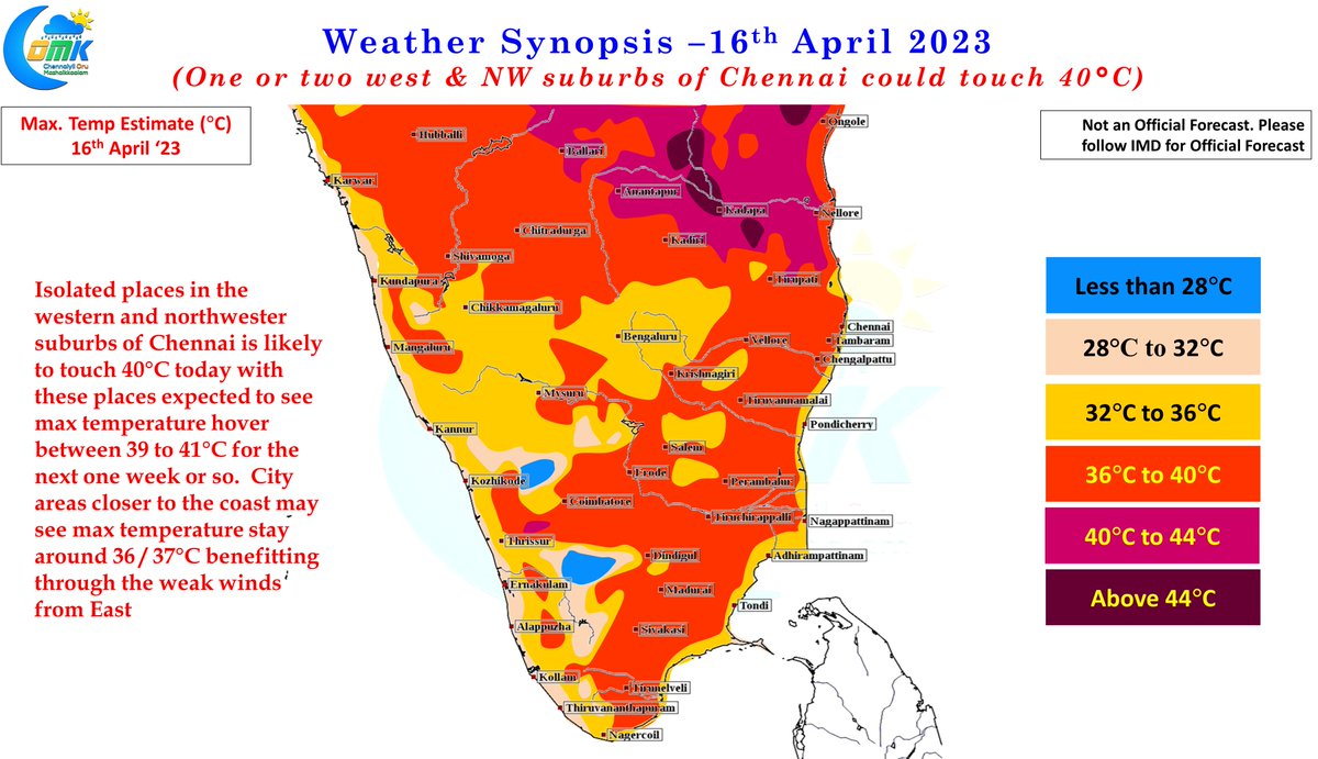 Highest Temperature In Tamilnadu Today Chennai Rains (COMK) on Twitter: "It is likely to be a hot Sunday for N