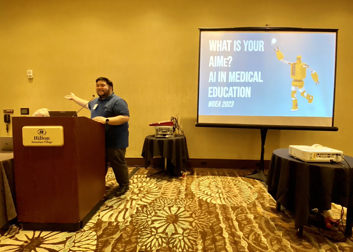 Love seeing my Stanford and UCI colleagues present on AI in medical education at #WG2023. Such rich discussion. <a href="/JulieYoum/">Julie Youm</a>